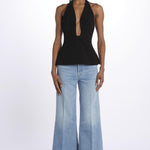 Top ALUSIA scollato double OND24TO031 BLACK misha 