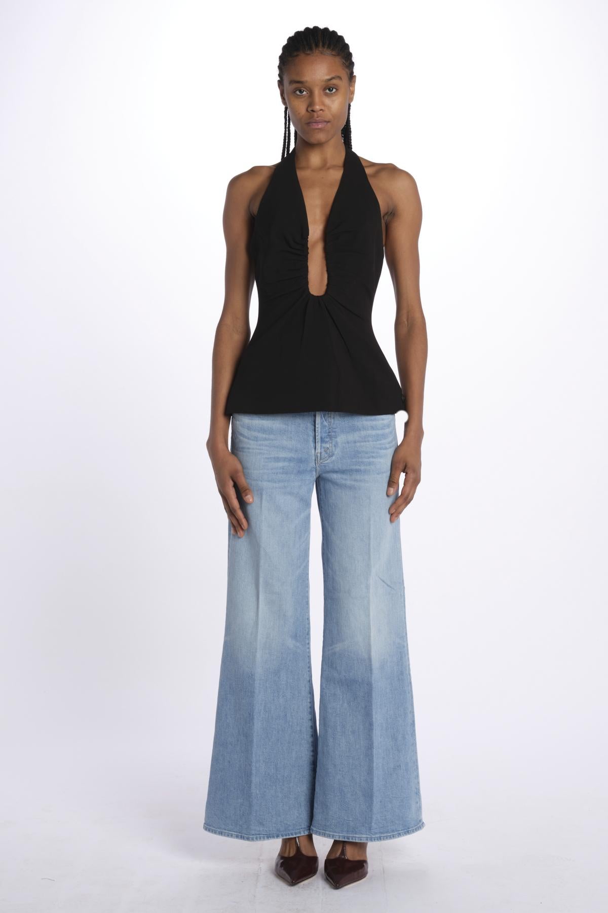 Top ALUSIA scollato double OND24TO031 BLACK misha 