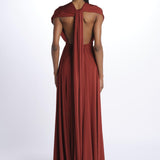 ALLUIM DRESS abito lungo ALLIUM CHOCOLATE nash 