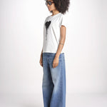 t-shirt manica corta con cuore nero JWTS02858 JUDO 103 zadig & voltaire 