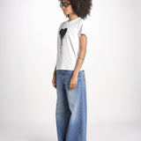 t-shirt manica corta con cuore nero JWTS02858 JUDO 103 zadig & voltaire 