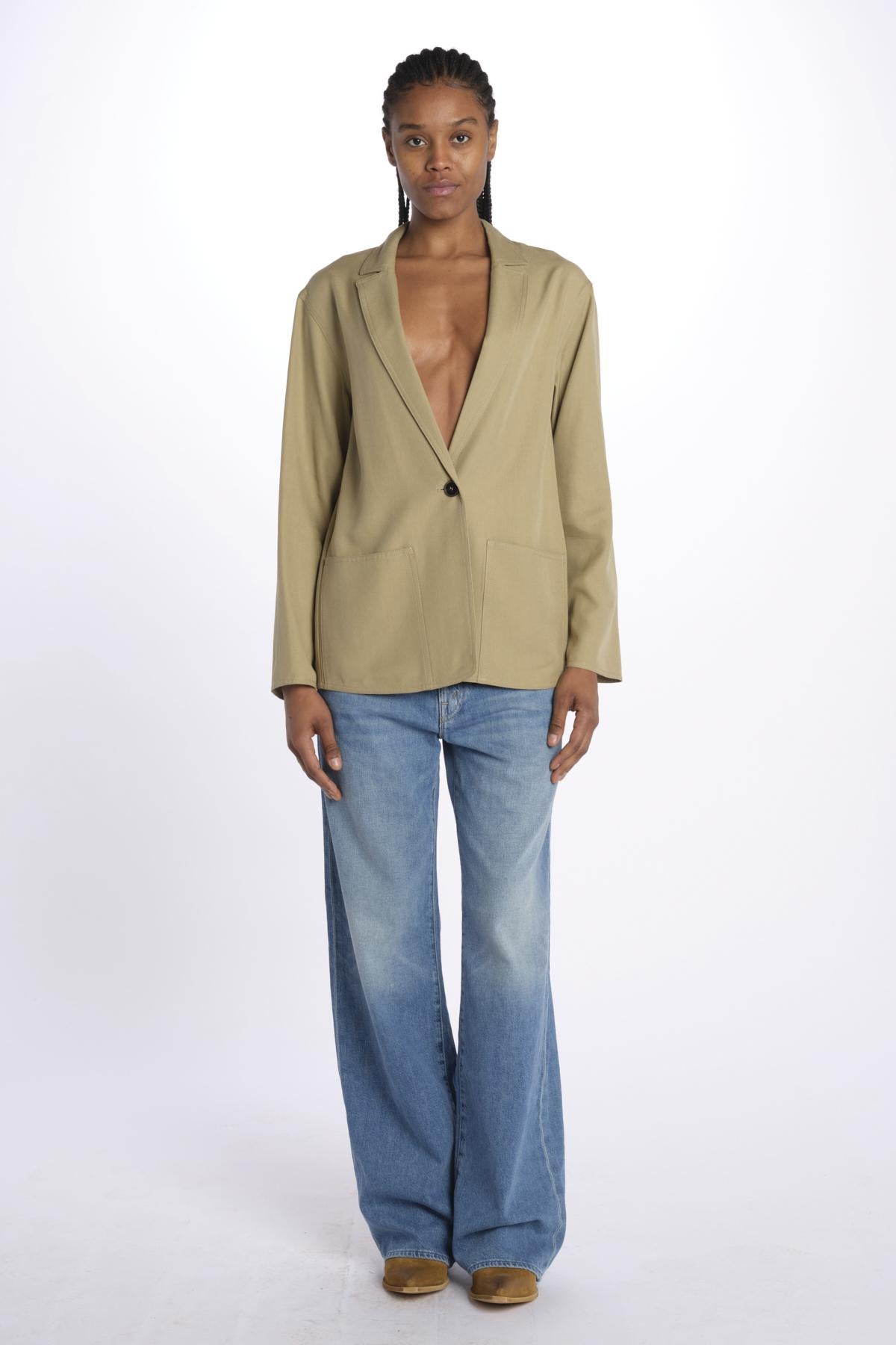 Blazer 1 bottone fluido 5264 29011 700 pomandère 