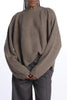 Oversized ribbed crewneck
