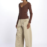 Cardigan GILI costine 5539106 TOFFEE herskind 