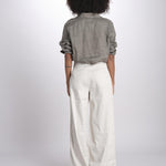 pantalone 4 tasche in misto lino SERENA XML01 182 AVORIO ps don't forget me 