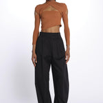 JOSIE top incrociato con spalla nuda JOSIE CARAMEL amazuìn 