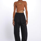 JOSIE top incrociato con spalla nuda JOSIE CARAMEL amazuìn 