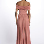 Abito ARIEL midi jersey arricciato 12248301 TERRACOTTA malina 