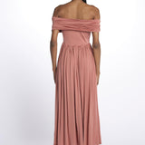 Abito ARIEL midi jersey arricciato 12248301 TERRACOTTA malina 