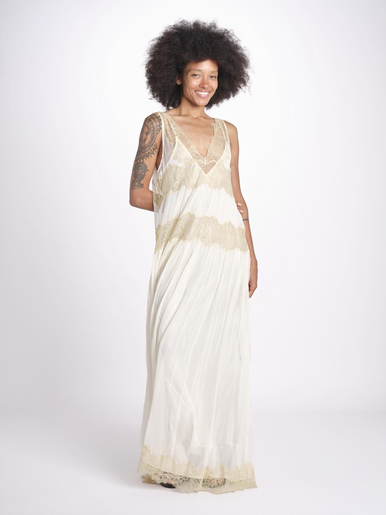 abito lungo con pizzo DOMENICA IVORY mes demoiselles 
