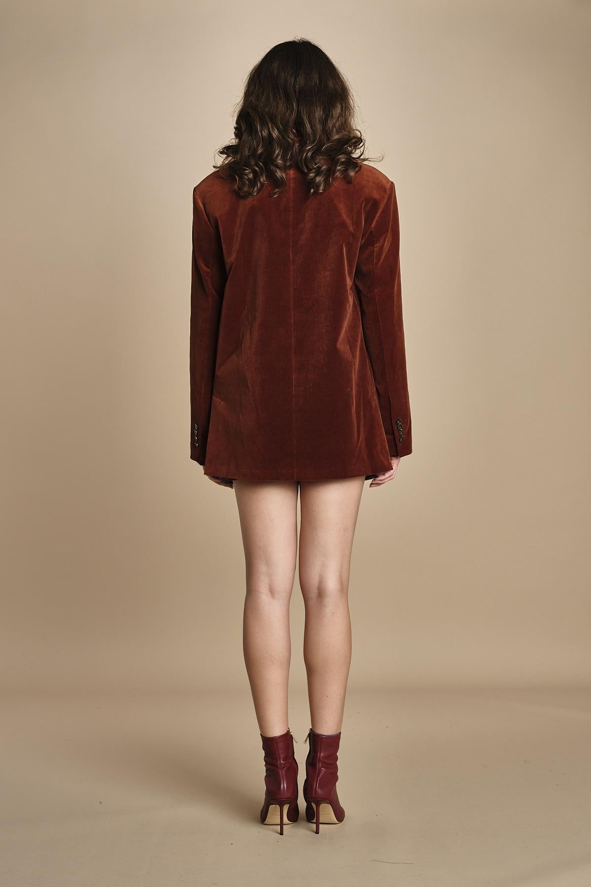 blazer velluto liscio GARCIA TERRACOTTA herskind 