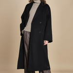 CLARA cappotto doppiopetto IO1111105 MC2163 PINSTRIPE ivy oak 