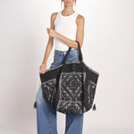 borsa grande SHQ-26E18- BL 08 BLACK le daf 