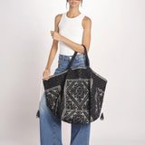 borsa grande SHQ-26E18- BL 08 BLACK le daf 