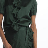 Gonna pareo con rouches MOD.2258 VERDE aspesi 