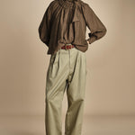 camicia con nastri intrecciati MARONA OLIVE GREEN scarlett poppies 
