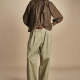 camicia con nastri intrecciati MARONA OLIVE GREEN scarlett poppies 