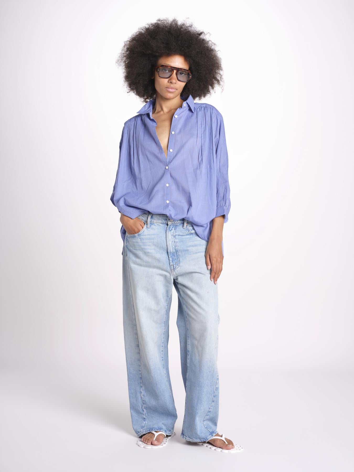 camicia righine over VT6406 LILAC zen ethic 