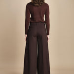 pantalone palazzo ALMA TLWC3101W0206ABTPB BROWN T0215 the latest 