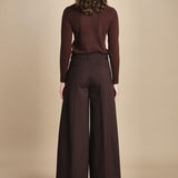 pantalone palazzo ALMA TLWC3101W0206ABTPB BROWN T0215 the latest 