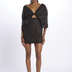 DRESS HELLI mini abito con manica a sbuffo DRESS HELLI NERO inasami 