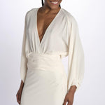 Camicia NOELLE scollata manica sbuffo T148 018 BONE just bee queen 