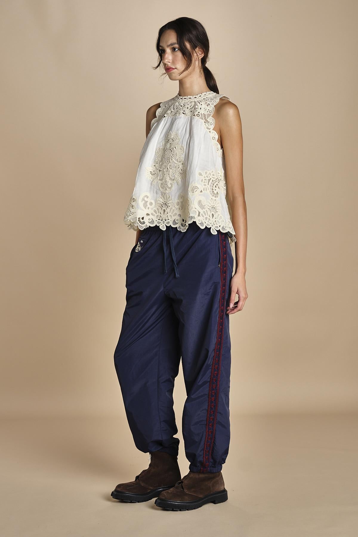top con pizzo MEDINA 095 CREAM sea ny 