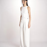 pantalone over effetto waffle KATHERINE MJD27_SHUKU3 WHITE WAFFLE jejia 