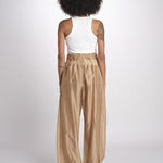 pantalone in mussola con elastico DORA 3119 T0161 BEIGE T0045 the latest 