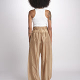 pantalone in mussola con elastico DORA 3119 T0161 BEIGE T0045 the latest 