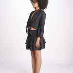 camicia con nodo MARIABL NOIR laraethnics 