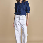 CHANDLER camicia denim con automatici BECE616 INDIGO hartford 