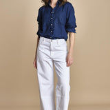 CHANDLER camicia denim con automatici BECE616 INDIGO hartford 