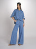 Camicia oversize in denim di puro cotone