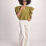 camicia con maniche a sbuffo TOMMIE KOMBU GREEN scarlett poppies 