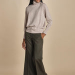 pantalone cropped con risvolto in gabardina MELODIA 652339 44 quelledue 