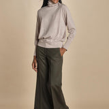 pantalone cropped con risvolto in gabardina MELODIA 652339 44 quelledue 