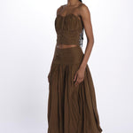 Top spallina+ paillettes CHERIZE TOP MILITARY scarlett poppies 