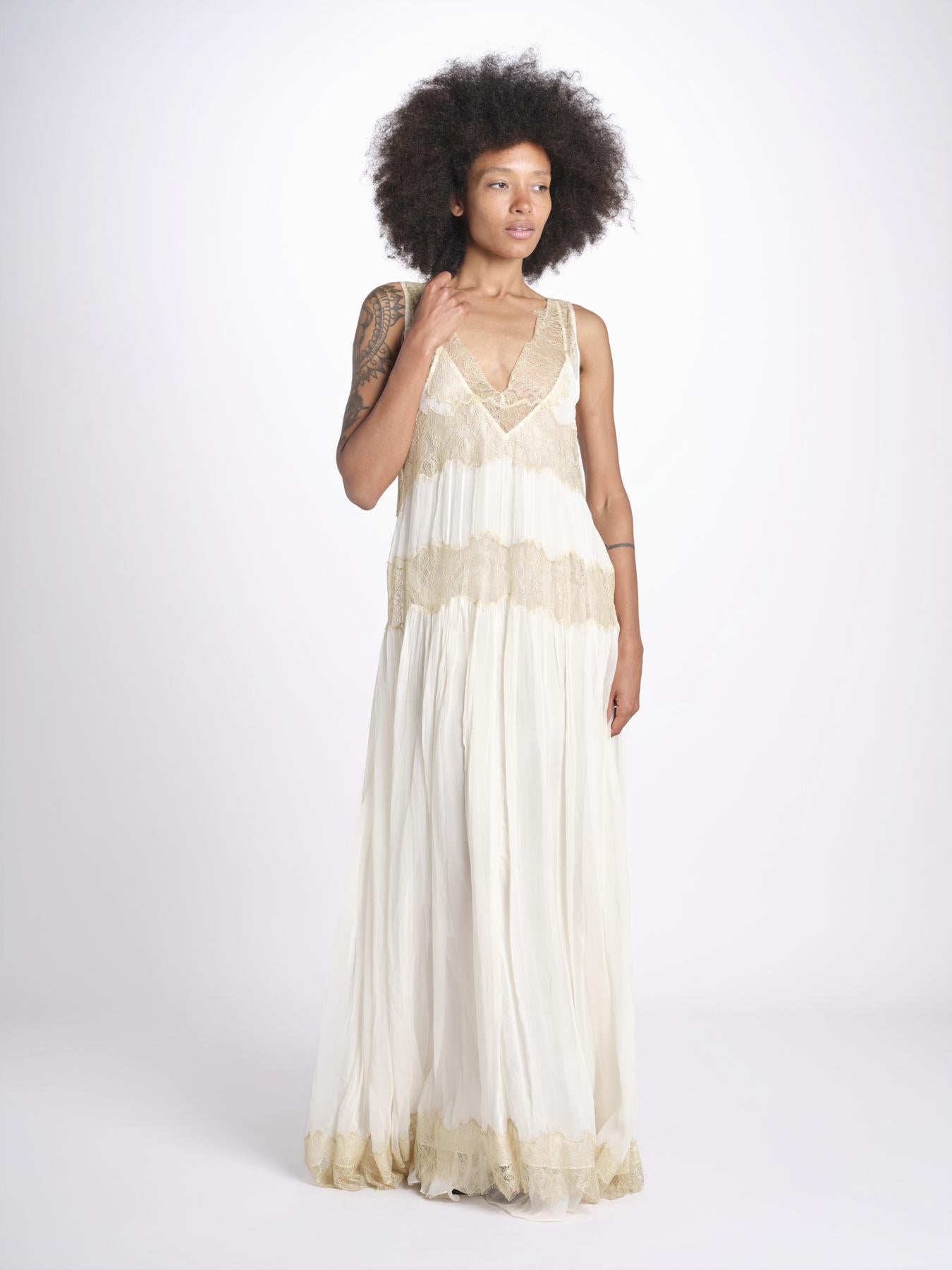 abito lungo con pizzo DOMENICA IVORY mes demoiselles 