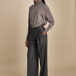 pantalone con pinces in flanella MAFALDA T 357194 50 quelledue 