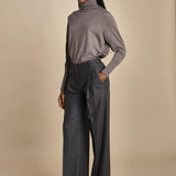 pantalone con pinces in flanella MAFALDA T 357194 50 quelledue 