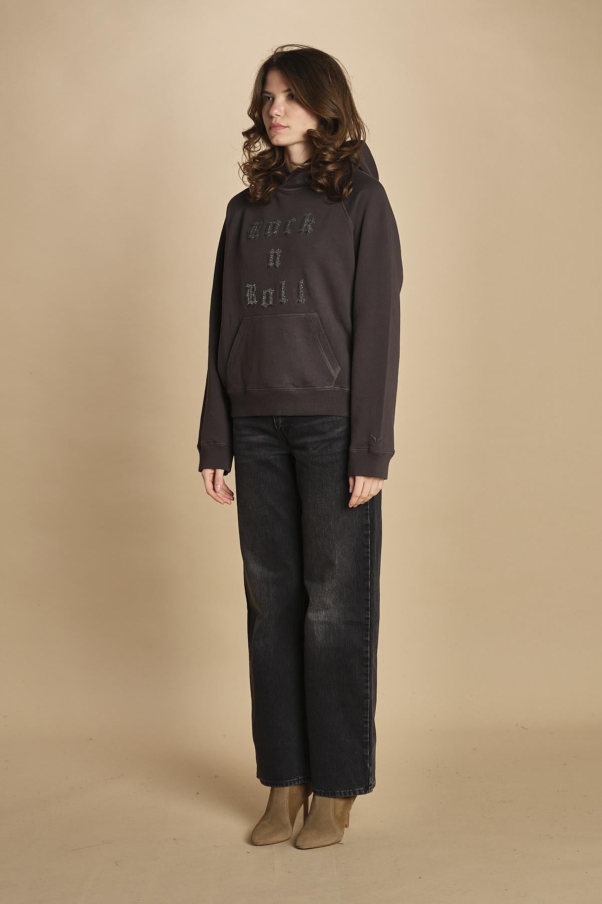 felpa con cappuccio. JWSS01607 CARBONE 021 zadig & voltaire 