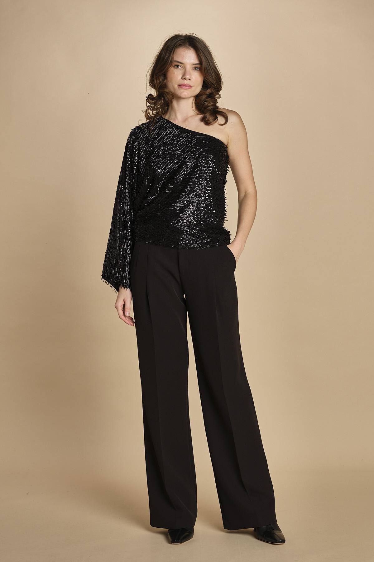 top monospalla perline 31104-309 NERO 29 federica tosi 