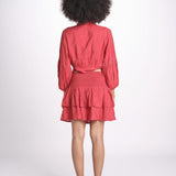 camicia con nodo MARIABL CRANBERRY laraethnics 