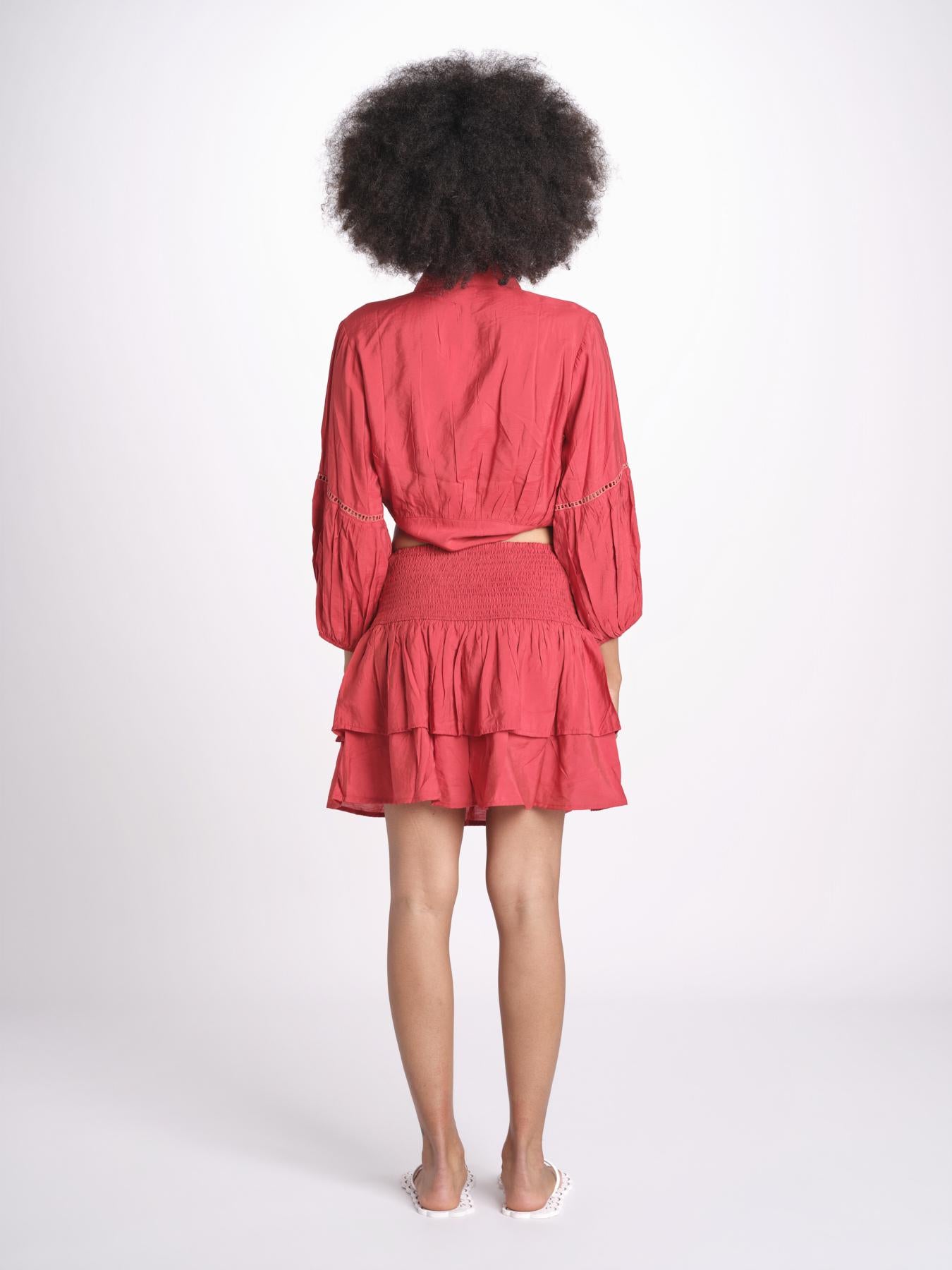 camicia con nodo MARIABL CRANBERRY laraethnics 