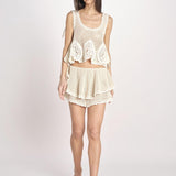 pantaloncini in crochet MADELYN SKORT 737 CREAM sea ny 