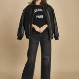 t-shirt con scritta. JWTS02837 BLACK 011 zadig & voltaire 