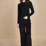 pantalone mano velluto FAUSTINE BLACK fam 