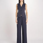 Gilet scollo a V in jersey double di cotone POGGIO 2615911021600 002 BLU weekend maxmara 