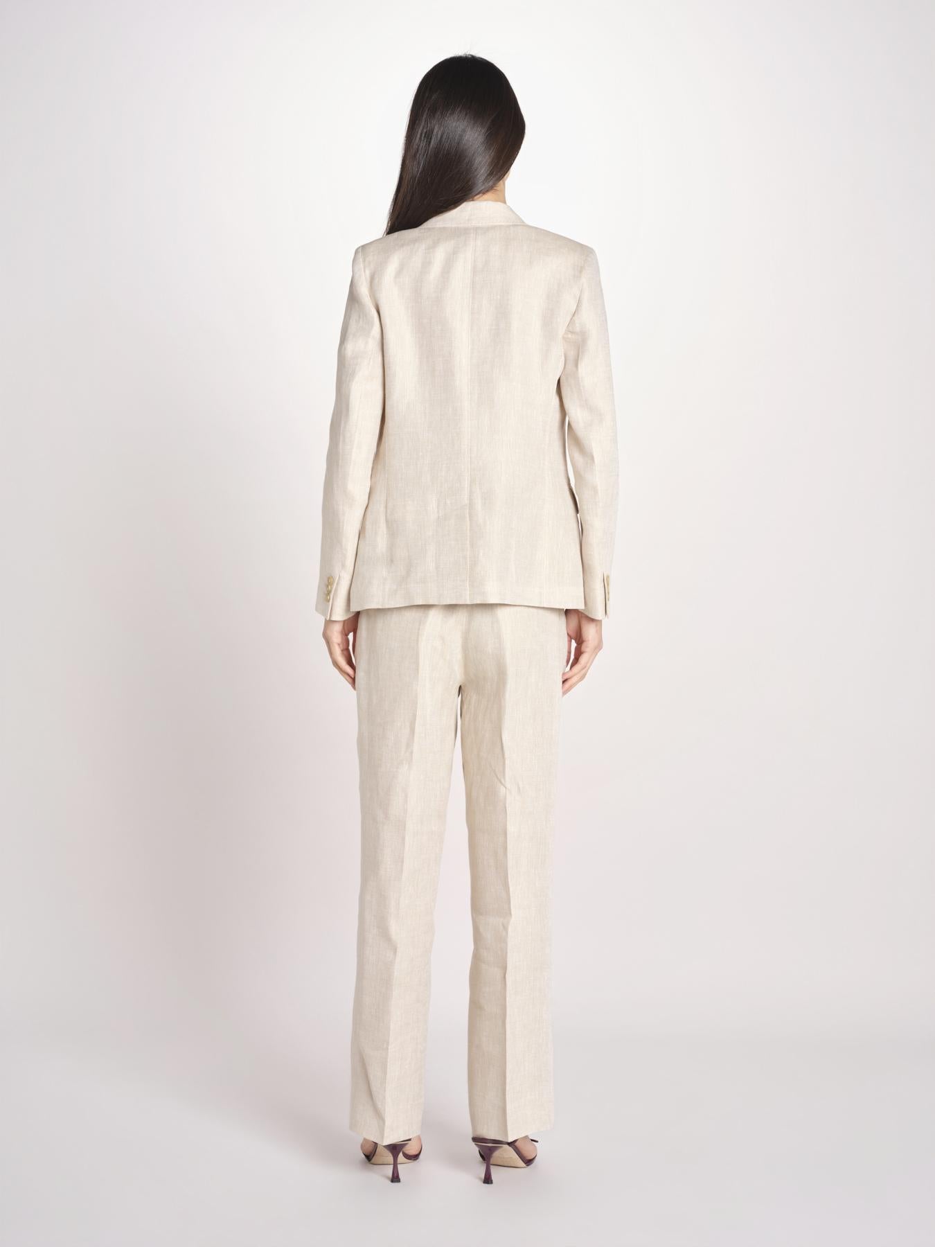 giacca in lino ad un bottone NALUT 2615041072600 023 ECRU weekend maxmara 